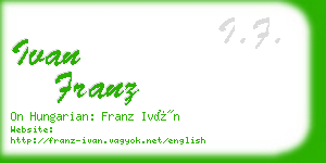 ivan franz business card